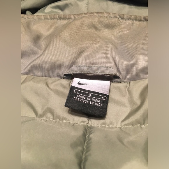 Vintage Nike Puffy Insulated Gray Hooded Full Zip Parka Coat Jacket Size Large - Picture 11 of 14